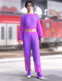 dForce Trendy Tracksuit Outfit for Genesis 9