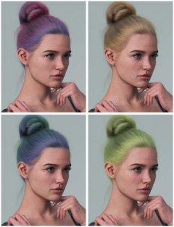 dForce Strand-Based Everyday Updo 3 Hair for Genesis 9