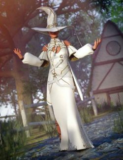 dForce White Witch Outfit for Genesis 9