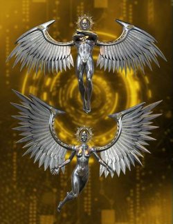 Biomech Angel Wings for Genesis 9