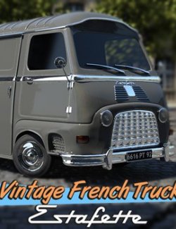 Vintage French Truck Estafette for Daz Studio