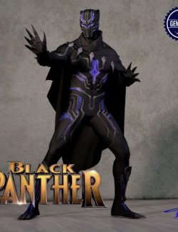 Lyko3D Black Panther V1 With Cape Outfit for G8M