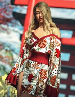 AH dForce Hot Kimono Outfit Texture Add-On