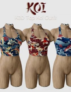 K3D Top Koi Outfit for Genesis 9