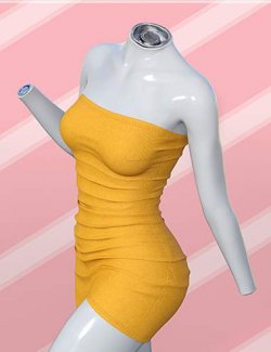 dForce SU Strapless Dress for Genesis 9, 8.1, and 8 Female