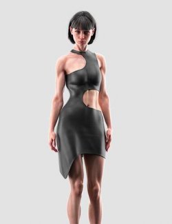 dForce Dark Cutout Dress for Genesis 9