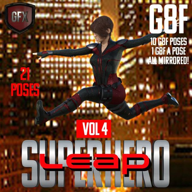 Click here to see preview images for "SuperHero Leap for G8F Volume 4" SuperHero Leap for G8F Volume 4
