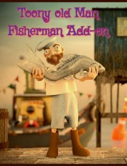 Toony Old Man Fisherman Add-On