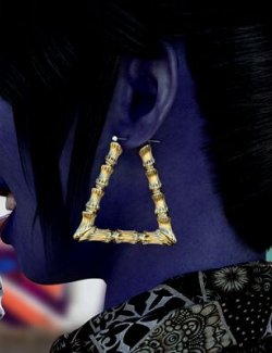 Triangle Bamboo Earrings G8F