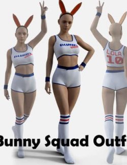 Bunny Squad Cosplay Outfit for Genesis 8 Female