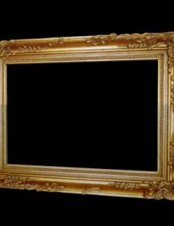 Georgian Style Frame With Gold Leaf and Wood Texture