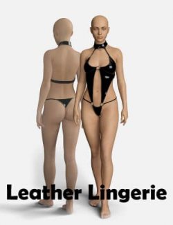 Black Leather Lingerie for Genesis 8 Female