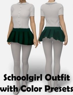 Schoolgirl Outfit With Color Variation for Genesis 8 Female