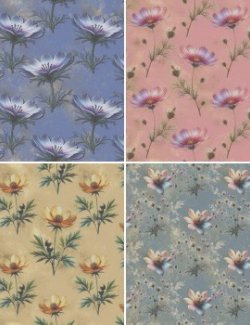 10 Floral Patterned Fabric Vol 2- Merchant Resource