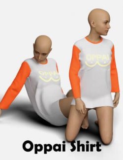 Oversized Oppai Shirt for Genesis 8 Female