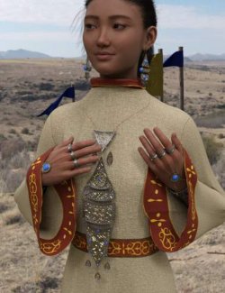 Kazakh Jewellery for Genesis 9