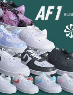 Nike Air Force 1 Sneakers G8F & G9 and Textures Addon