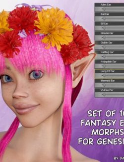 Set of 10 Fantasy Ear Morphs for Genesis 9