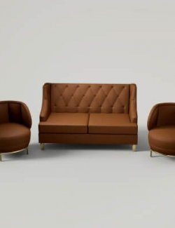 A3S H-Sofa With Soft Chairs