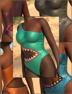 SharkBite Swimsuit for Genesis 9