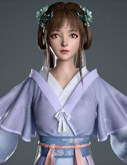 PAL7 Bai Moqing Clothes for Genesis 8 and 8.1 Female