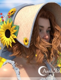 Arah3D Sunflower Summer Hats for G8F and G9