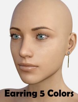 Gold Earring V2 for Genesis 8 Female