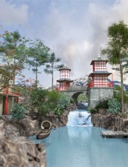 Oriental Waterfalls for Daz