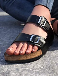 CW Double Strap Cork Slides for Genesis 9 and 8 Female