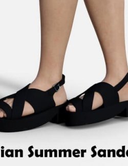 Asian Style Summer Sandals for Genesis 8 Female