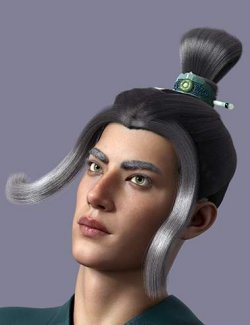 Immortal Heroes Zisheng Hair for Genesis 9, 8.1, and 8