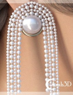 Arah3D Pearl Earrings Vol.03 for G8F and G9