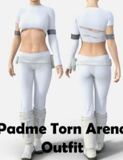 Padme Torn Arena Outfit for Genesis 8 Female