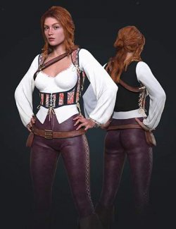 LA Pirate Outfit for Genesis 9 and 8 Female