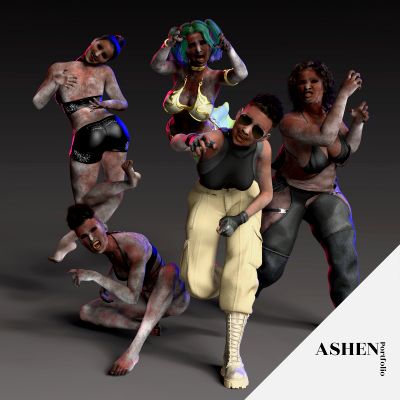 Click here to see preview images for "Restless Dead Pose Pack for G8F and G9" Restless Dead Pose Pack for G8F and G9