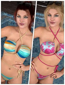 Malibu Textures for dForce SU Beach Vacation Bikini