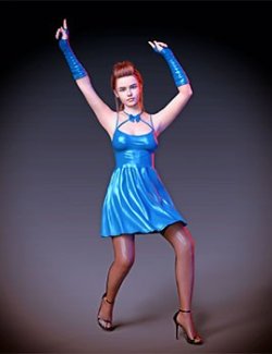 dForce Halter backless dress for Genesis 8 Females and Genesis 9