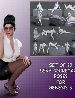 Set of 15 Sexy Secretary Poses for Genesis 9