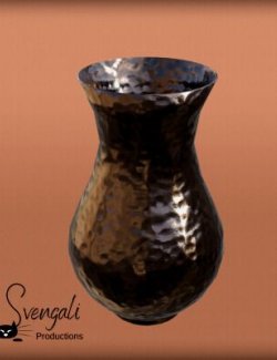 Hammered Brass Vase