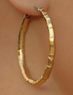 Hoop Earrings for GF8, GF8.1, and Genesis 9, by Vizzee