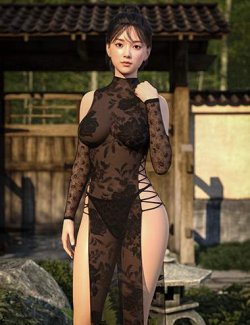 AH dForce Mei Chen Outfit Texture Add-On