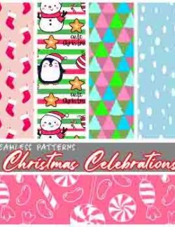 ALXN 2D Christmas Celebrations Seamless patterns