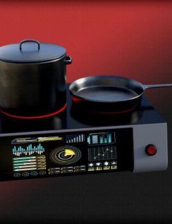 Sci-Fi Hot Plate With Pans