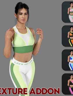 Slide3D Texture Addon for Fitness Freak Outfit