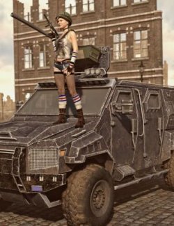 Armored Vehicle Wgun for DAZ