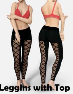 LT Transparent Leggins With Sexy Top for Genesis 8 Female