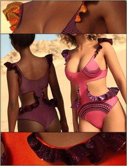 Texture Add-On for the Ruffle Swimsuit for Genesis 9