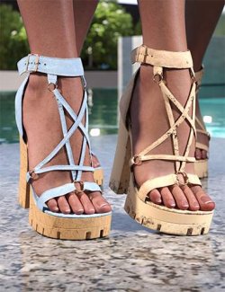 Textras For CW Jessica Platform Heels