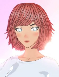 Toon Style Layered Bob Hair for Genesis 9