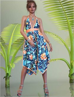 dForce Tropical Vibes Outfit for Genesis 9